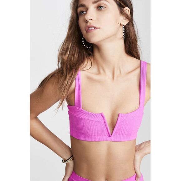 L*Space Light Pink Lee Lee Bikini Top Sz XS NWT - Picture 4 of 4